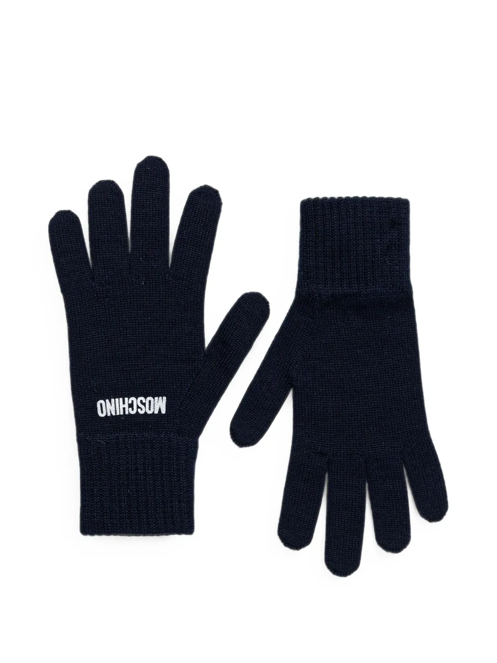 Moschino logo-embroidered gloves