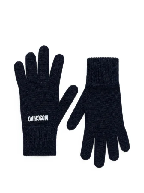 Moschino logo-embroidered gloves