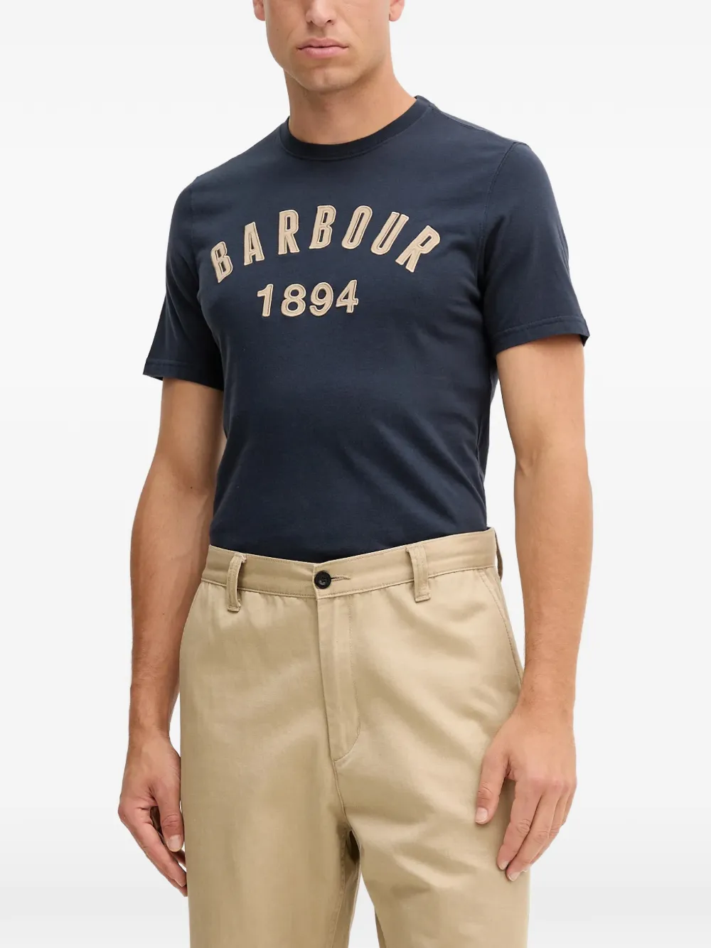 Barbour logo-embroidered T-shirt - Blu