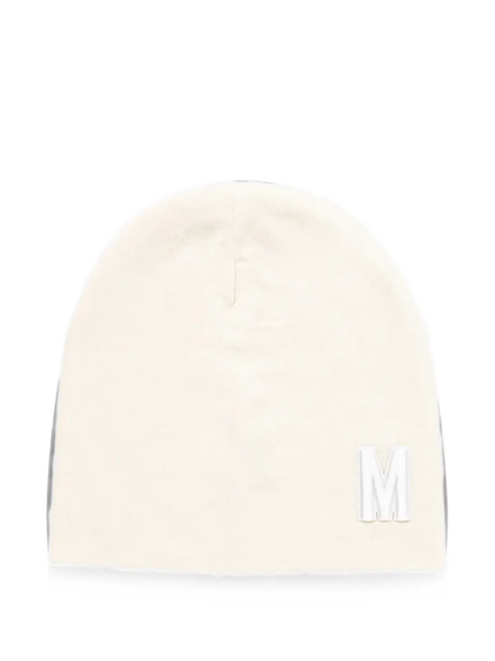 Moschino logo-patch beanie hat - Toni neutri