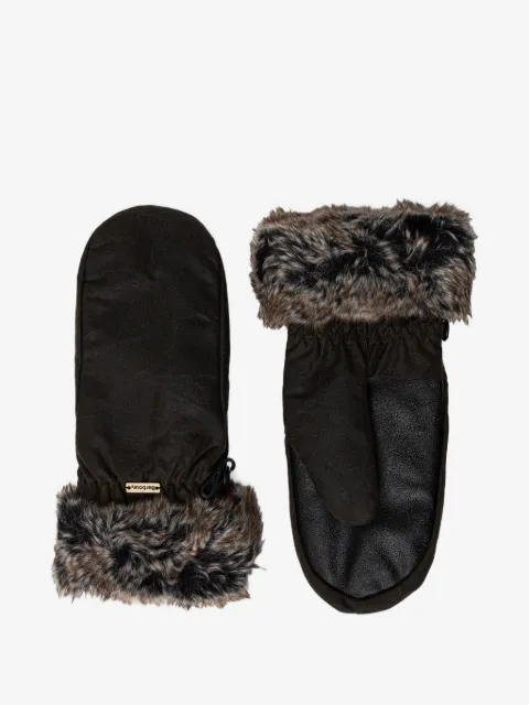 Barbour guantes con ribete de pelo artificial