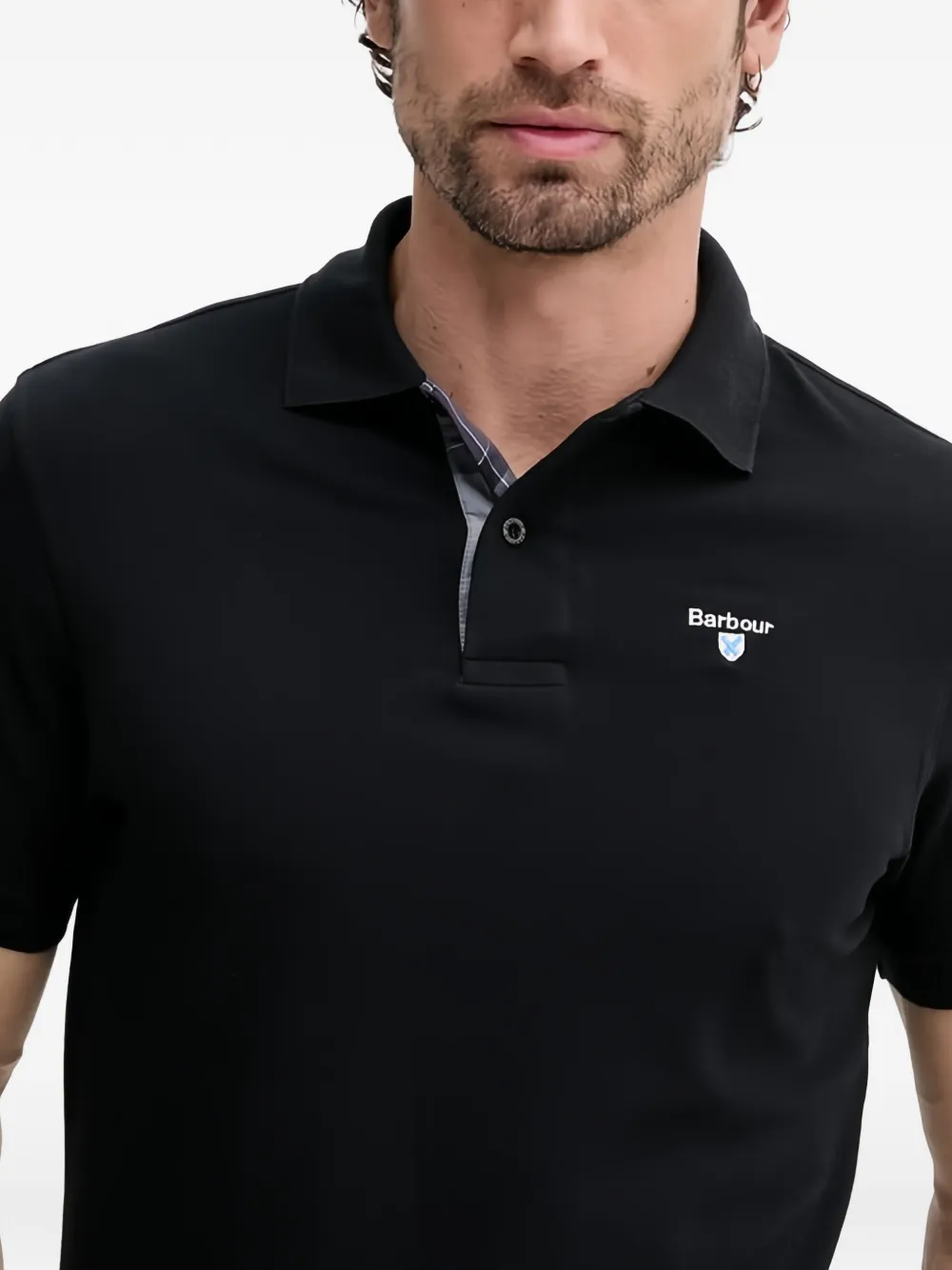 Barbour Poloshirt met logo Zwart