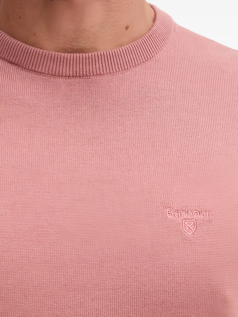 Barbour Trui met geborduurd logo Roze