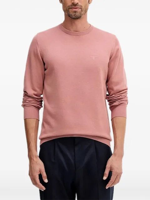 Barbour embroidered-logo crew-neck sweater