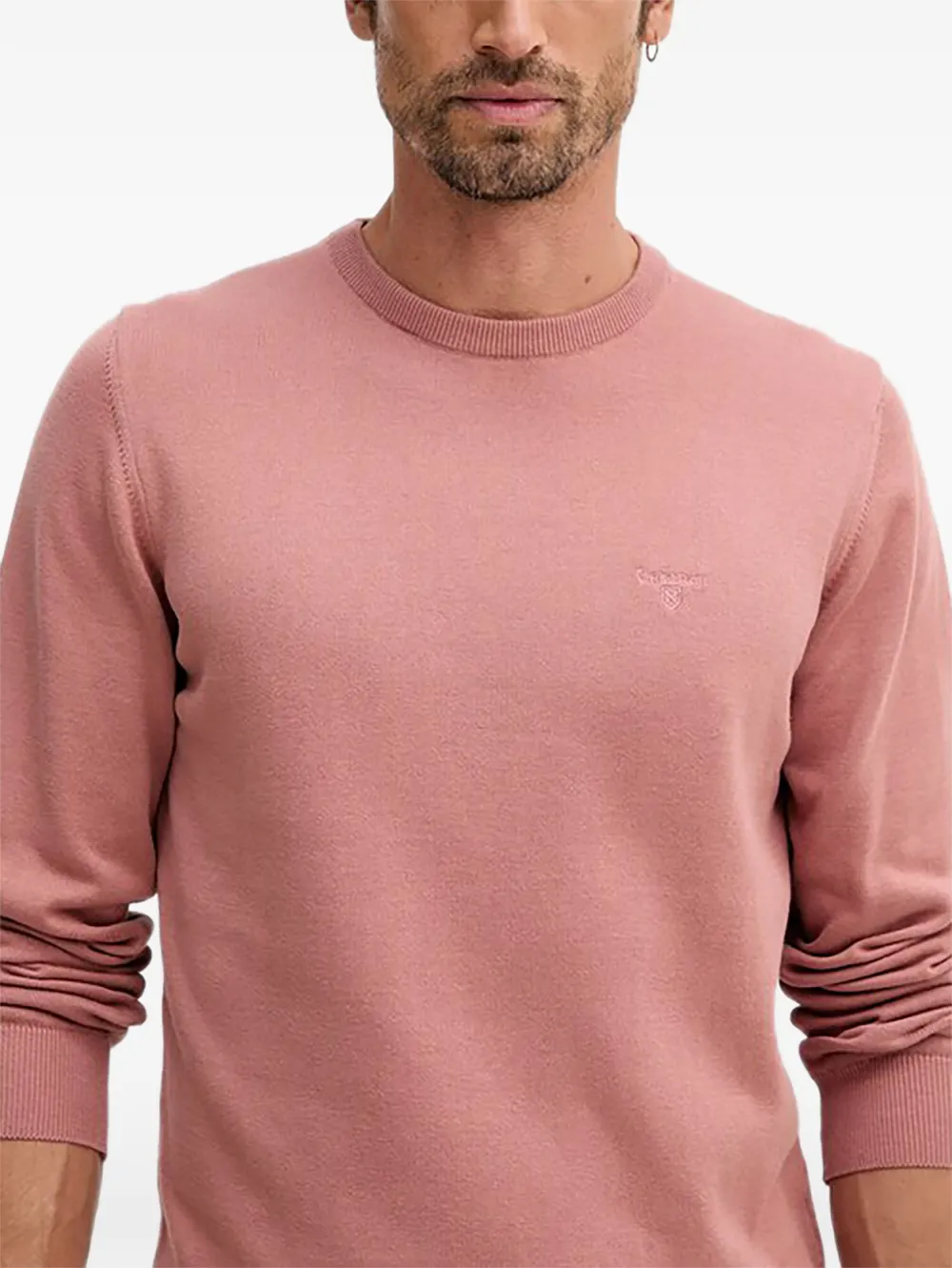 Barbour Trui met geborduurd logo Roze