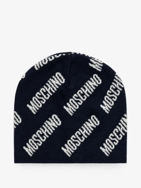 Moschino bonnet à logo intarsia