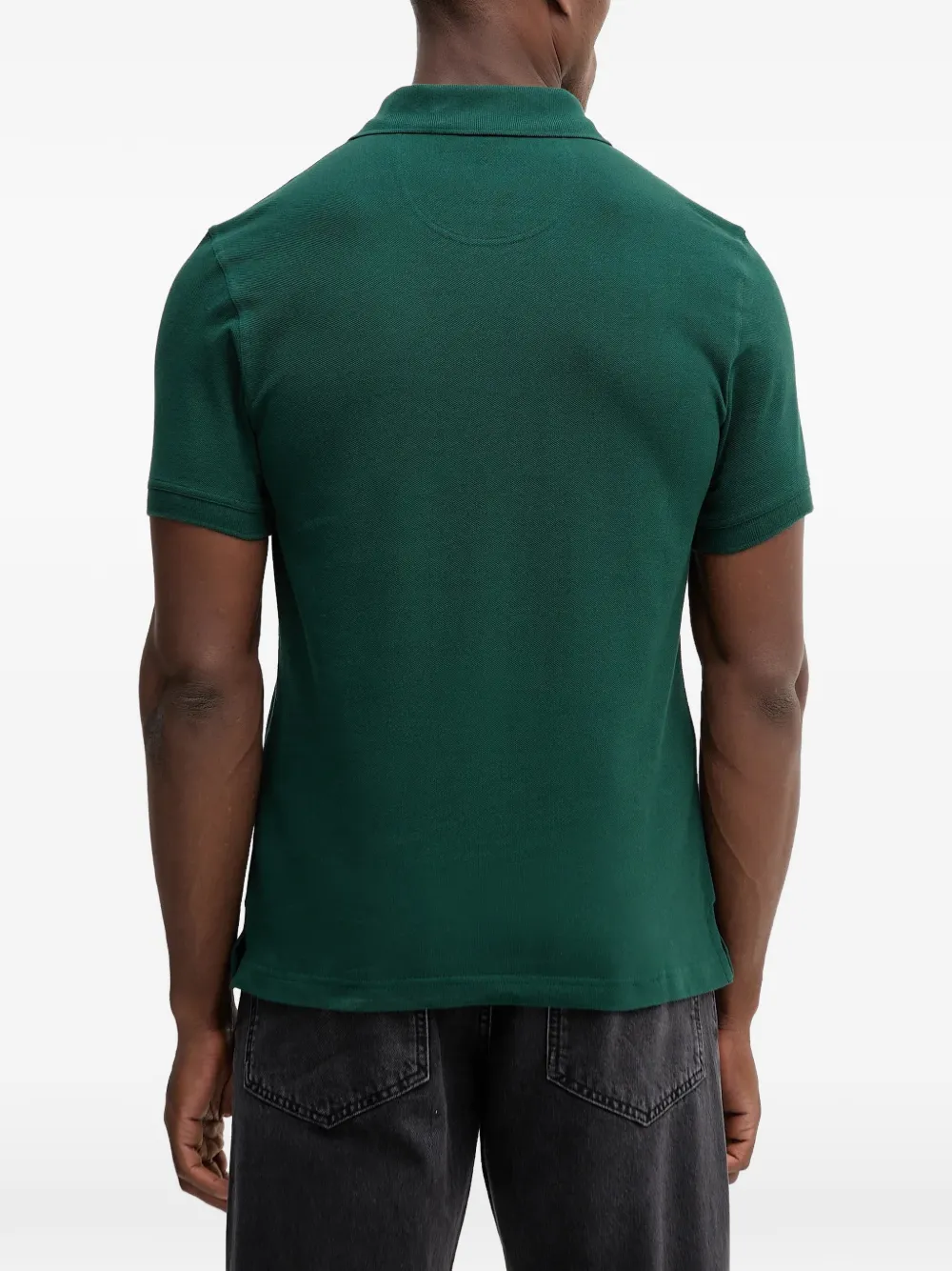 Barbour Tartan Pique checked-trim polo shirt Groen