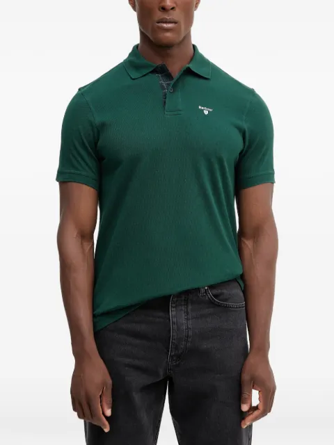 Barbour Tartan Pique checked-trim polo shirt