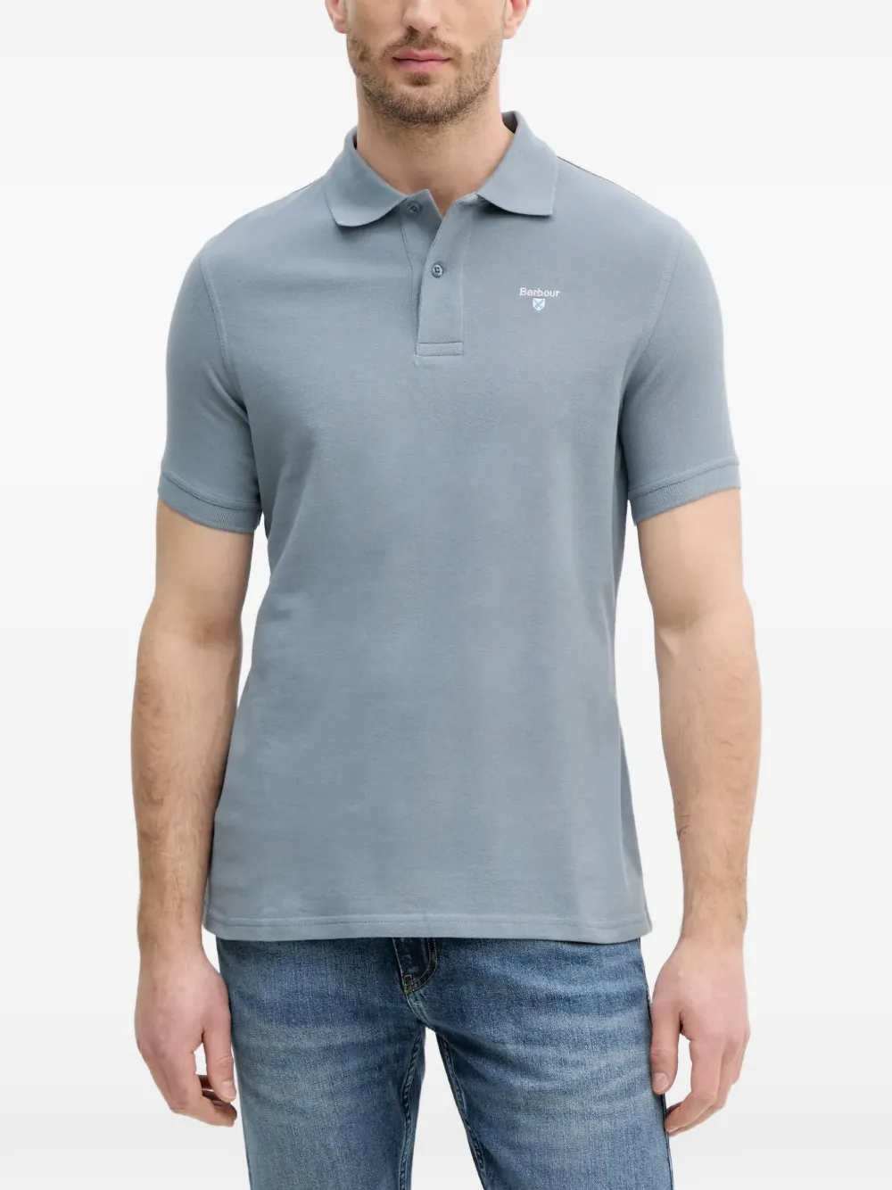Barbour Besticktes Poloshirt - Blau