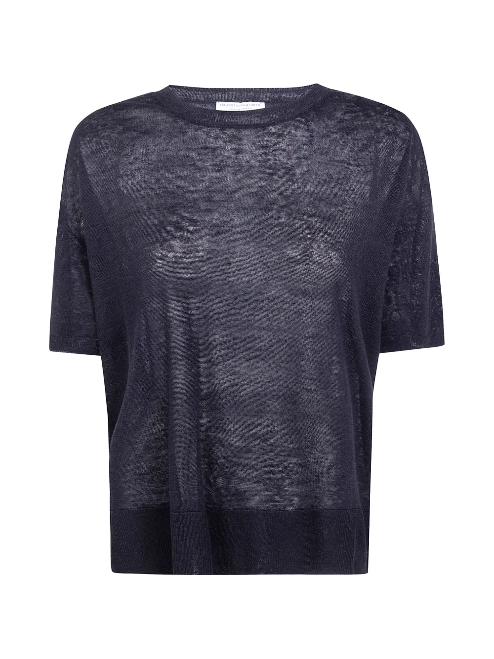 Majestic Filatures slub-texture semi-sheer T-shirt - Blu