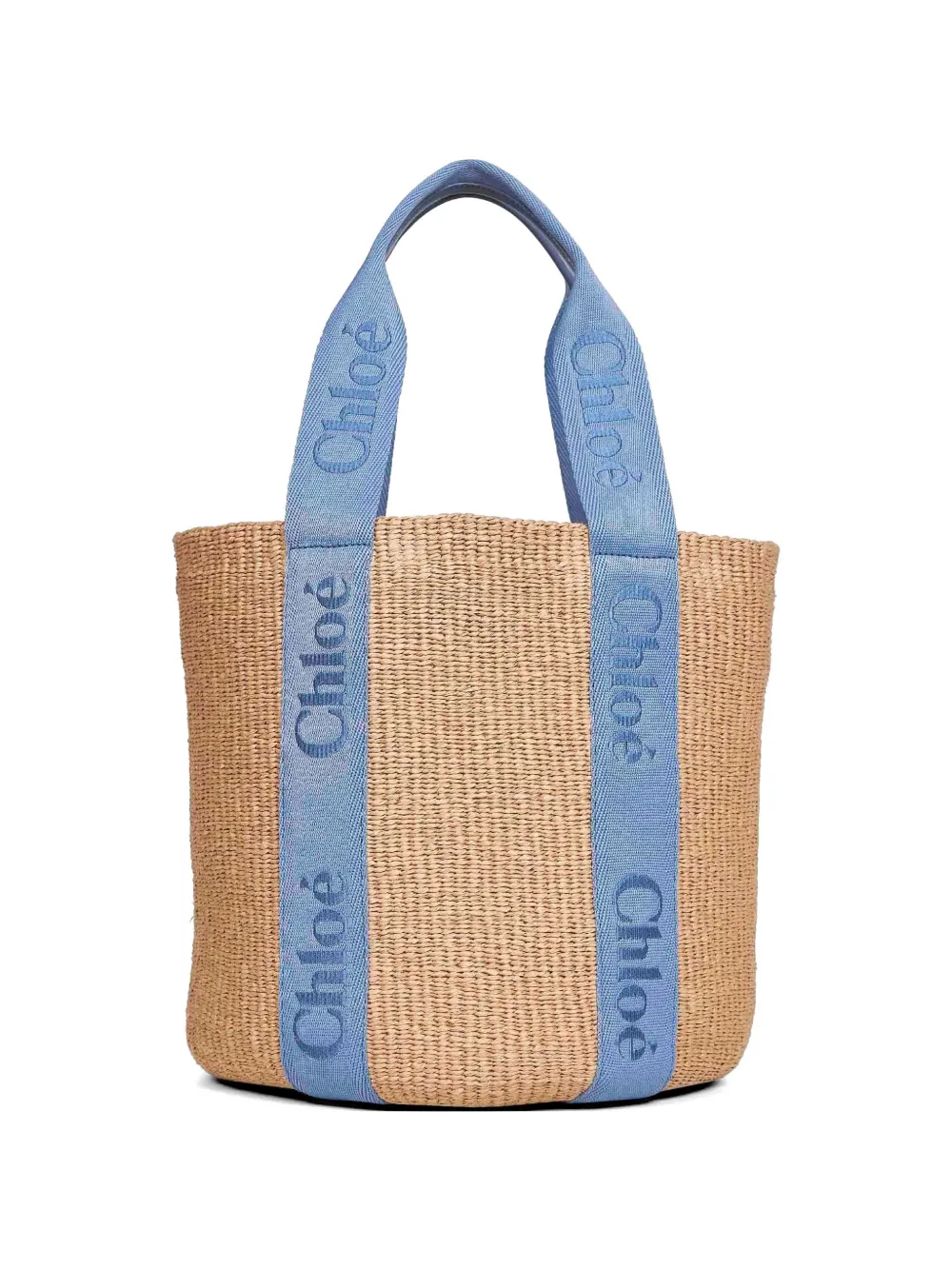 Chloé large Woody tote bag - Blu