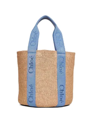 Chloé Large Woody Tote Bag | Blue | FARFETCH ID