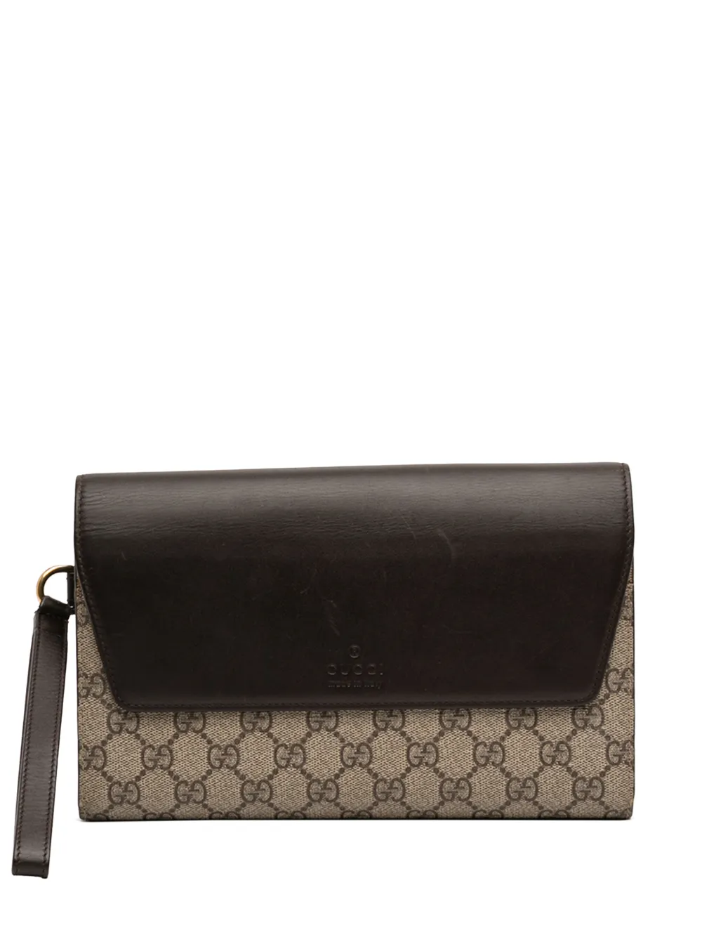 Gucci Pre-Owned 2000-2015 GG Supreme clutch bag - Marrone