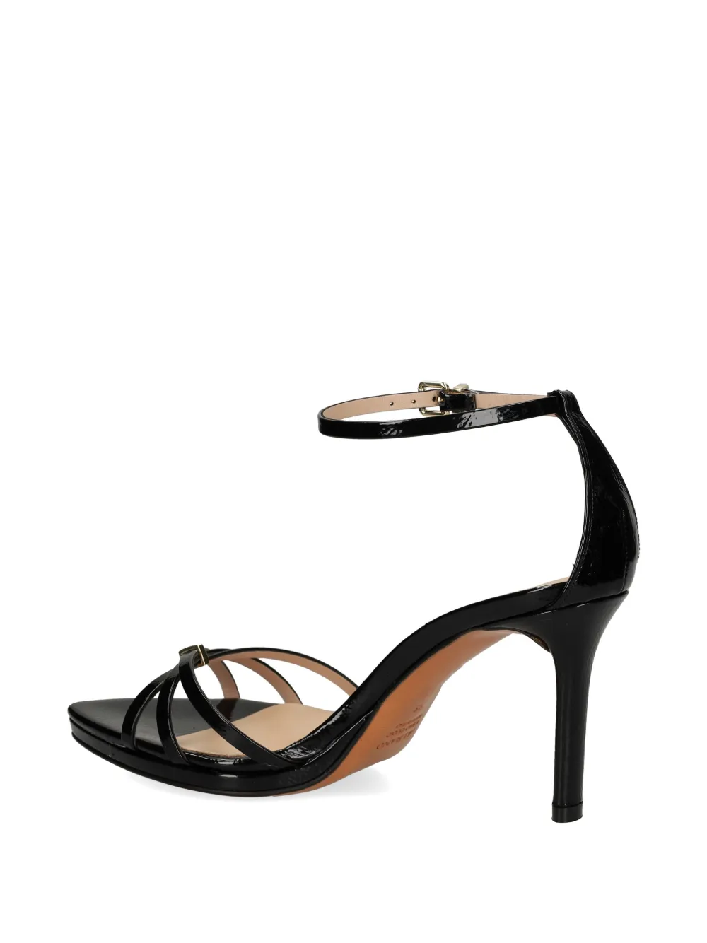 Albano patent-leather sandals Zwart