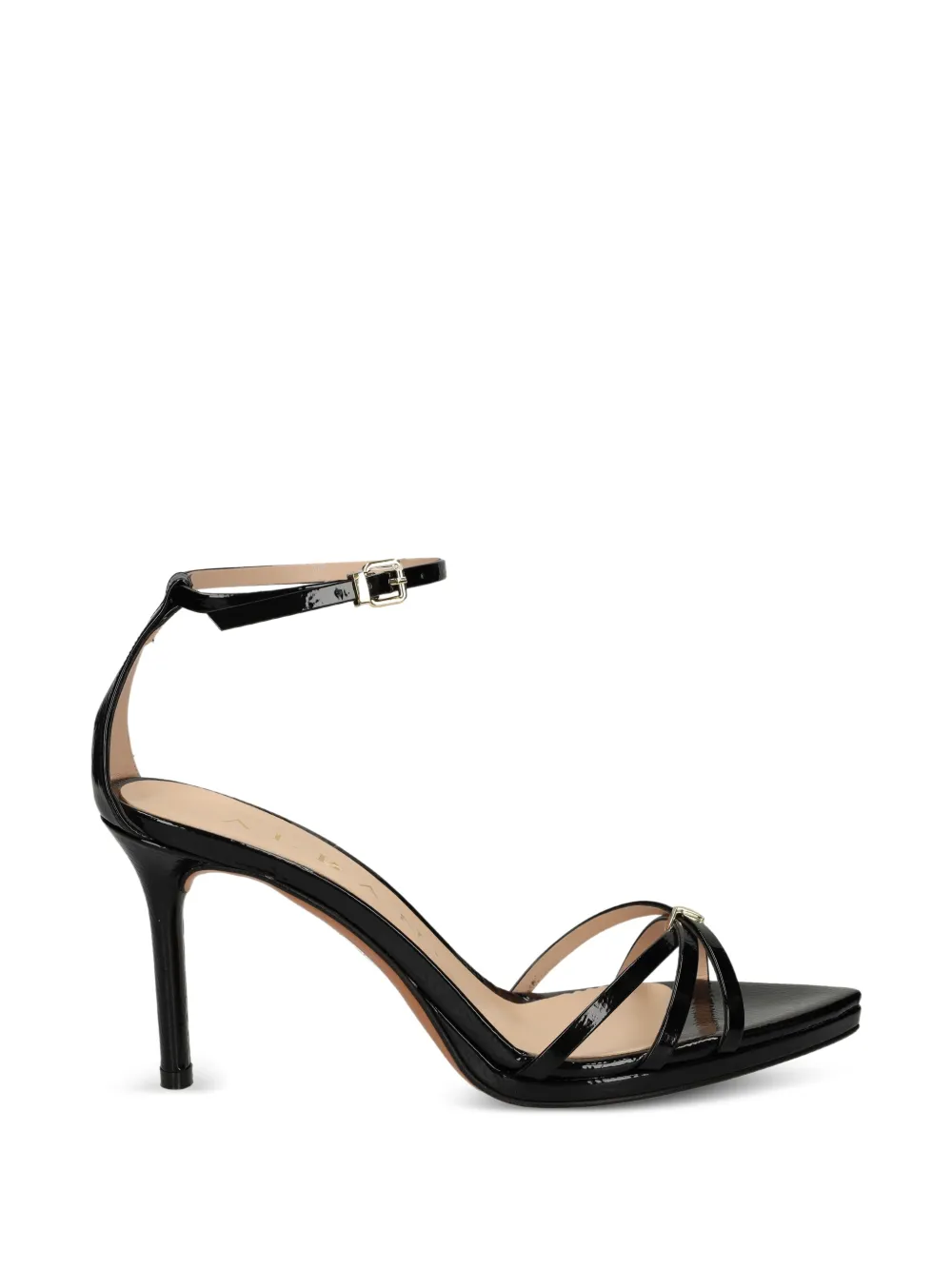 Albano patent-leather sandals Zwart