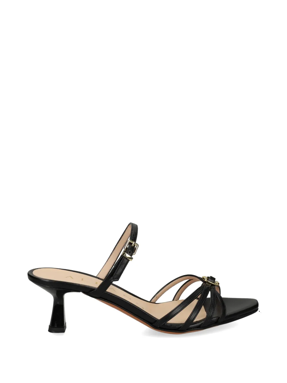 Albano 50mm buckle-embellished mules Zwart