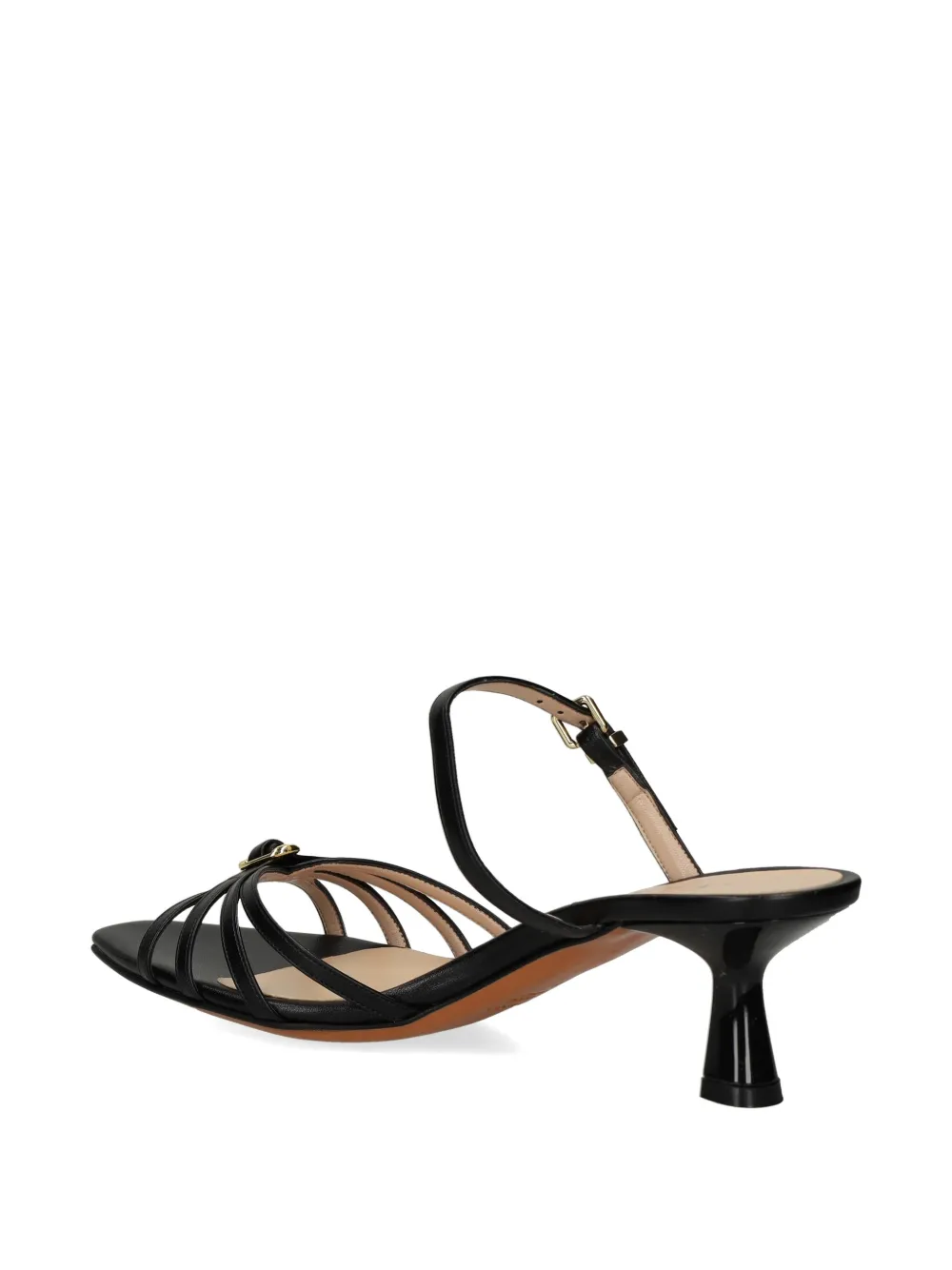 Albano 50mm buckle-embellished mules Zwart