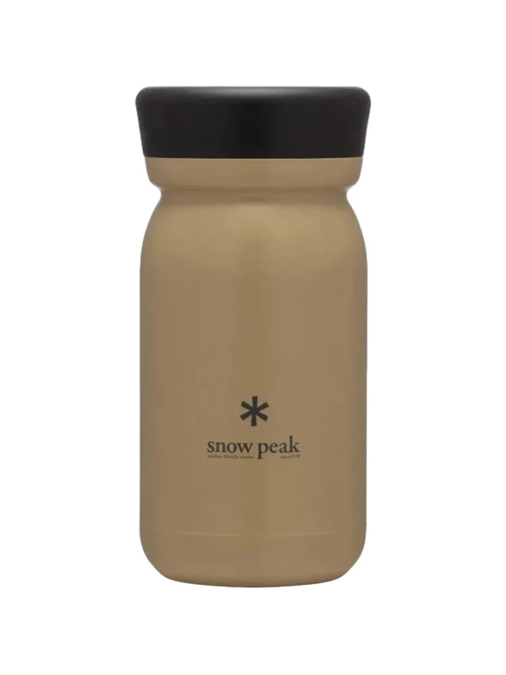 Snow Peak logo-print milk bottle - Toni neutri
