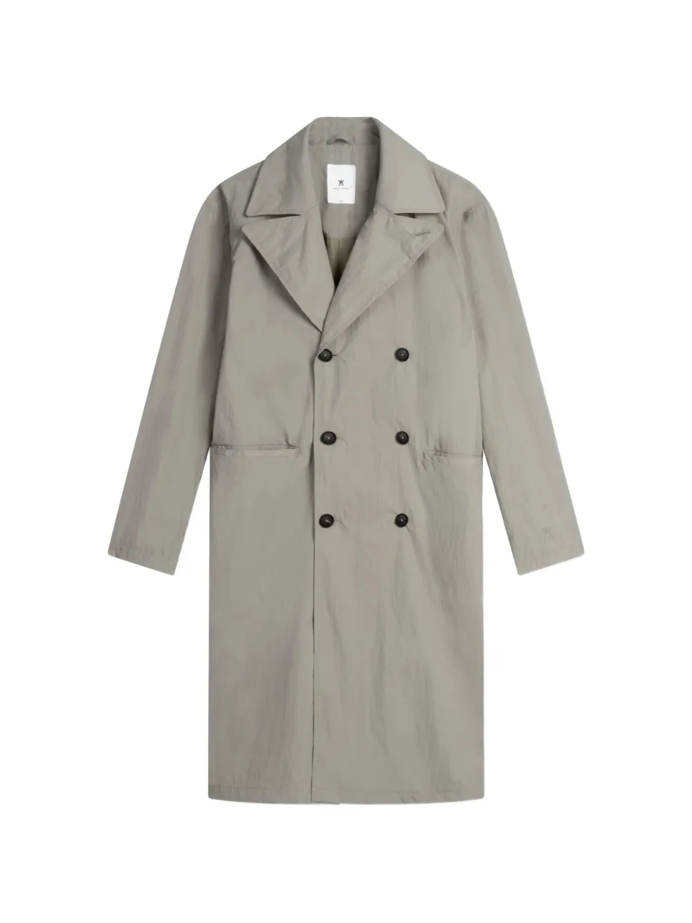 Welter Shelter Shuva crinkle-effect double-breasted coat - Grigio