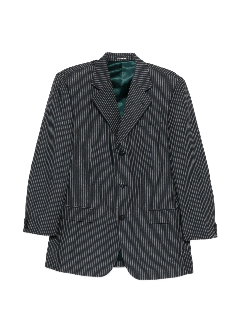 Alexander McQueen Pre-Owned 2000s striped jacket - Blu