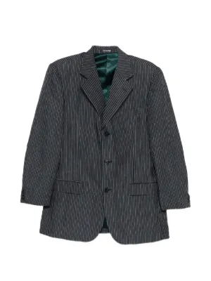 Christian Dior Pre-Owned 1990s ストライプ ジャケット | ブルー