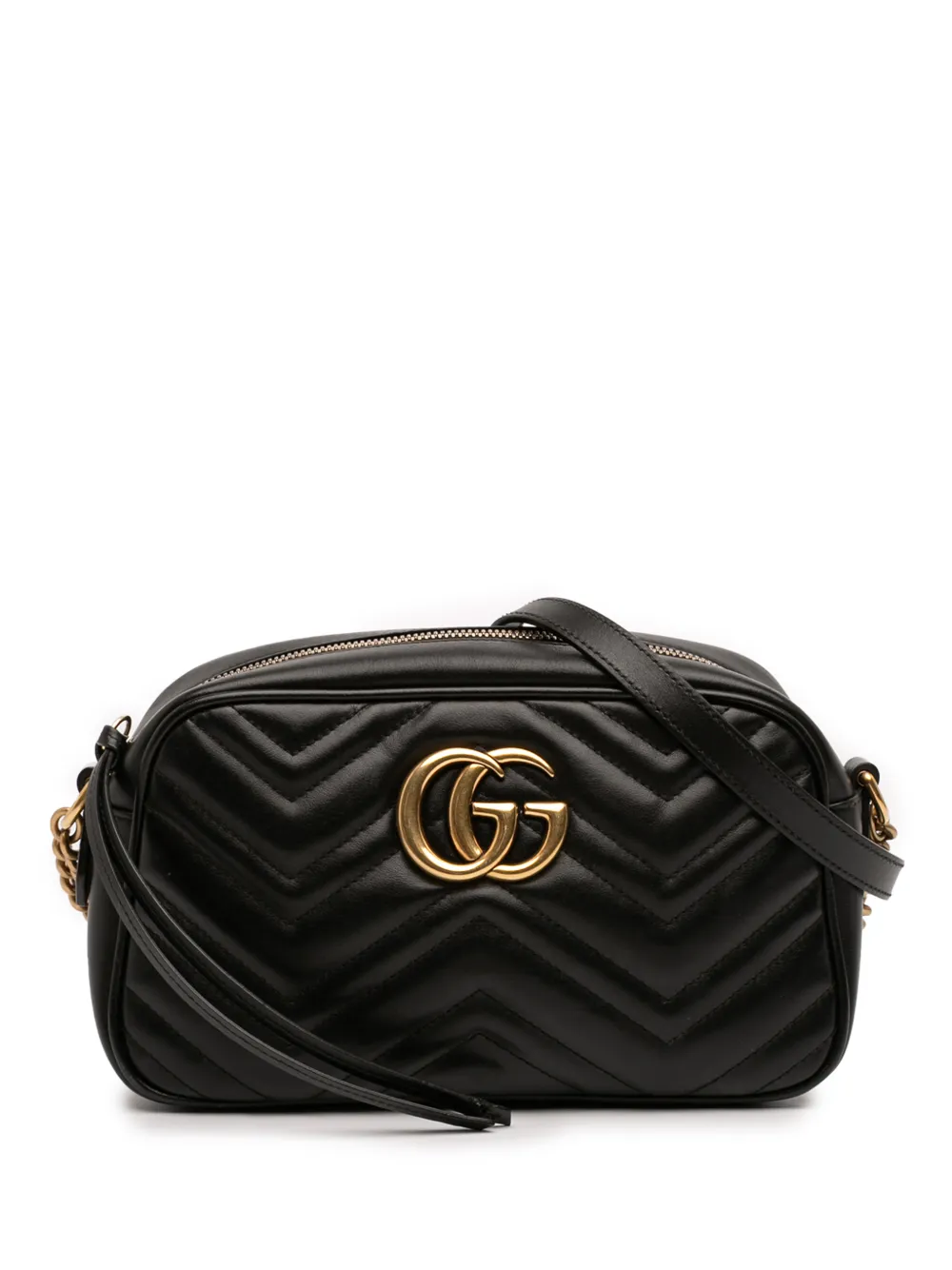Gucci Pre-Owned 2016-2025 Small GG Marmont Matelasse Leather crossbody bag - Nero