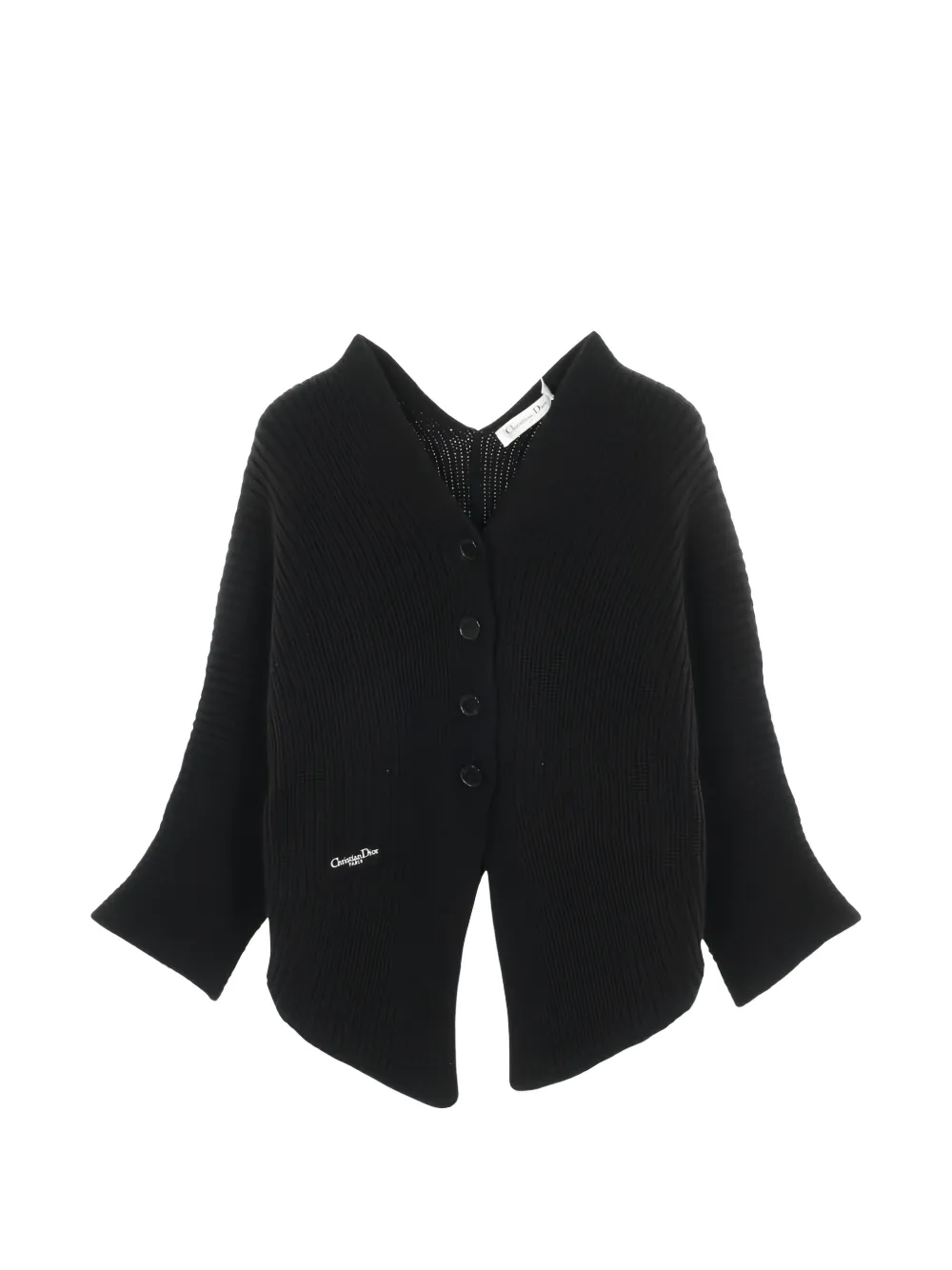 Pre-owned Dior 2010s Cashmere Cardigan In Black