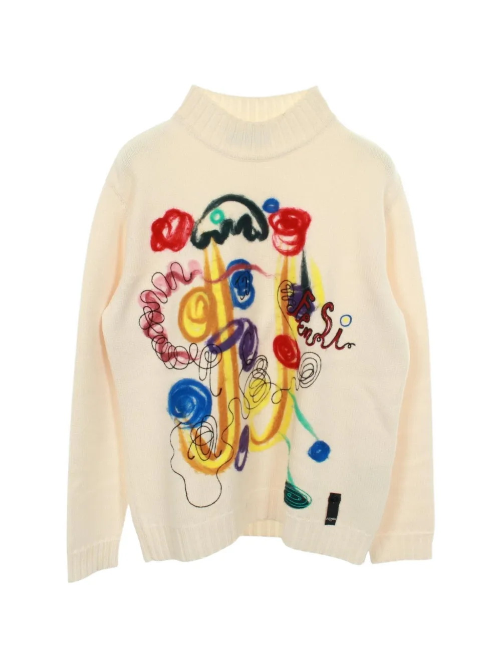 Fendi Pre-Owned Maglione con ricamo anni 2000 - Toni neutri