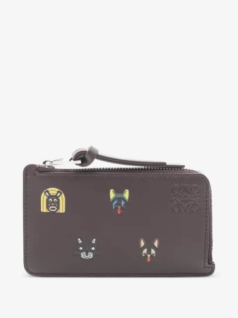 Loewe Pre-Owned x Louis Wain porte-cartes en cuir (années 2020)