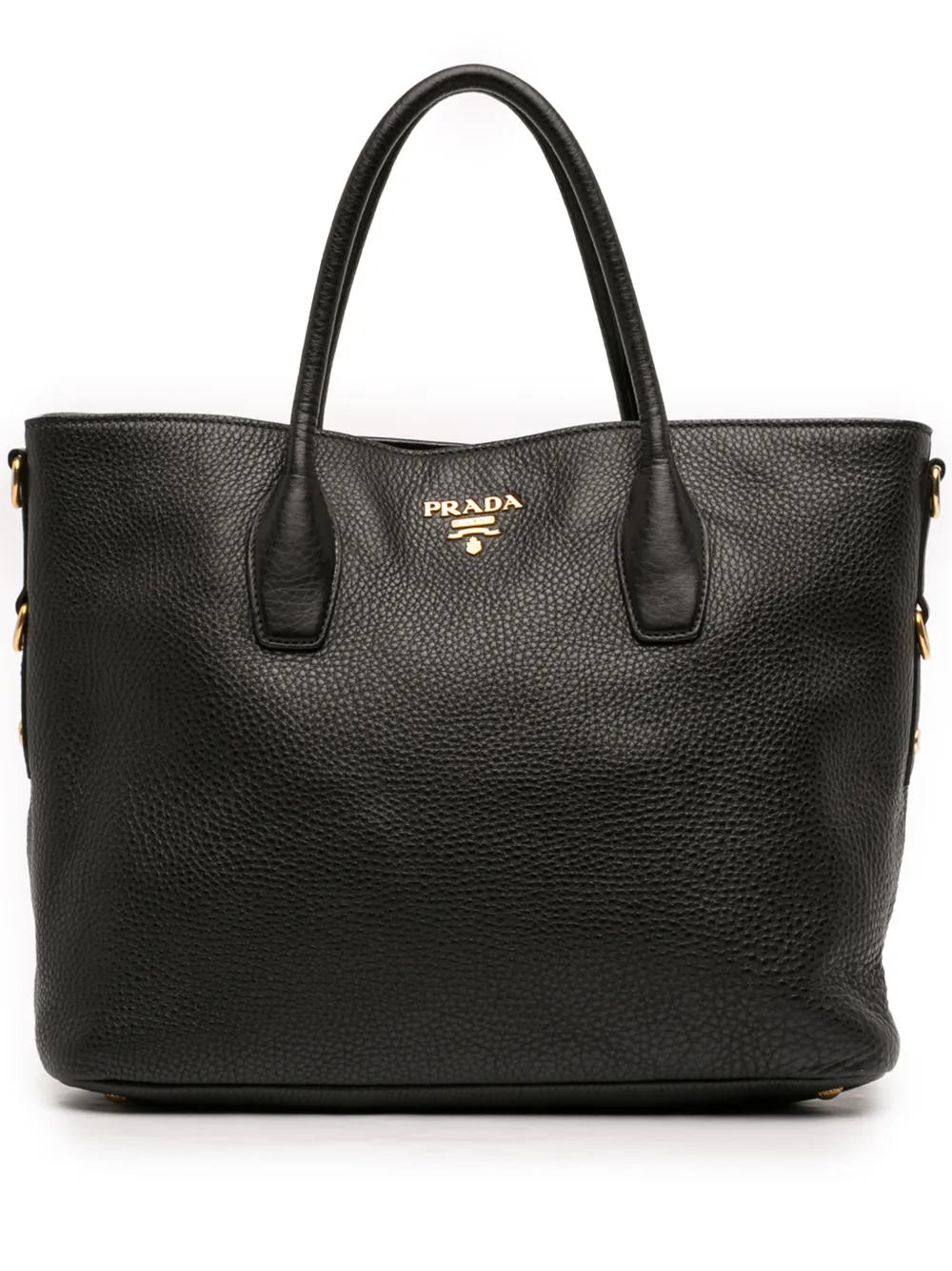 Prada Pre-Owned 2013-2026 Vitello Daino Open Convertible Tote satchel - Nero