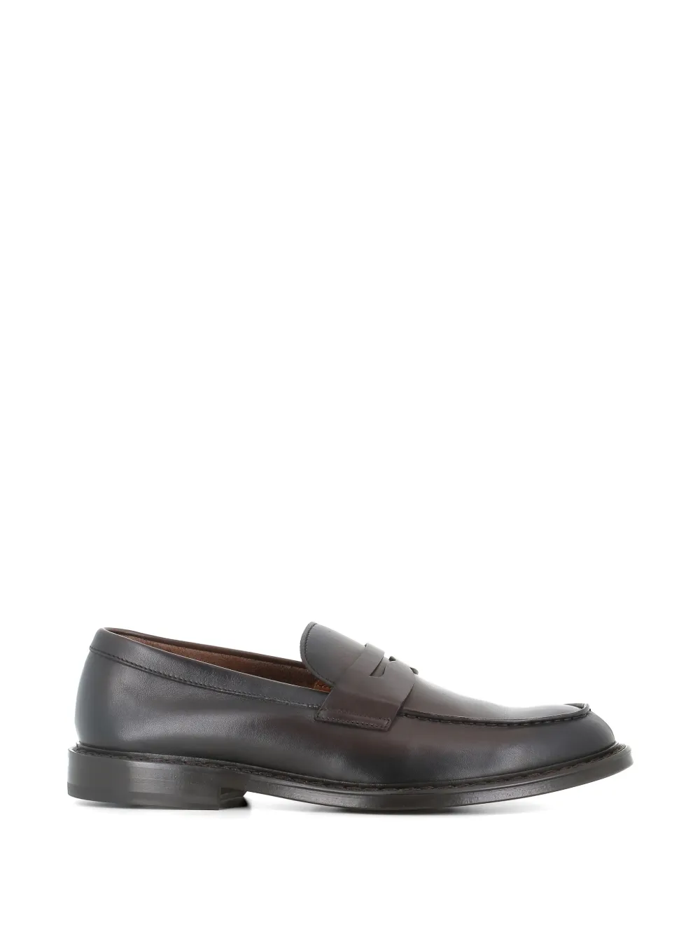 Doucal's penny leather loafers - Marrone