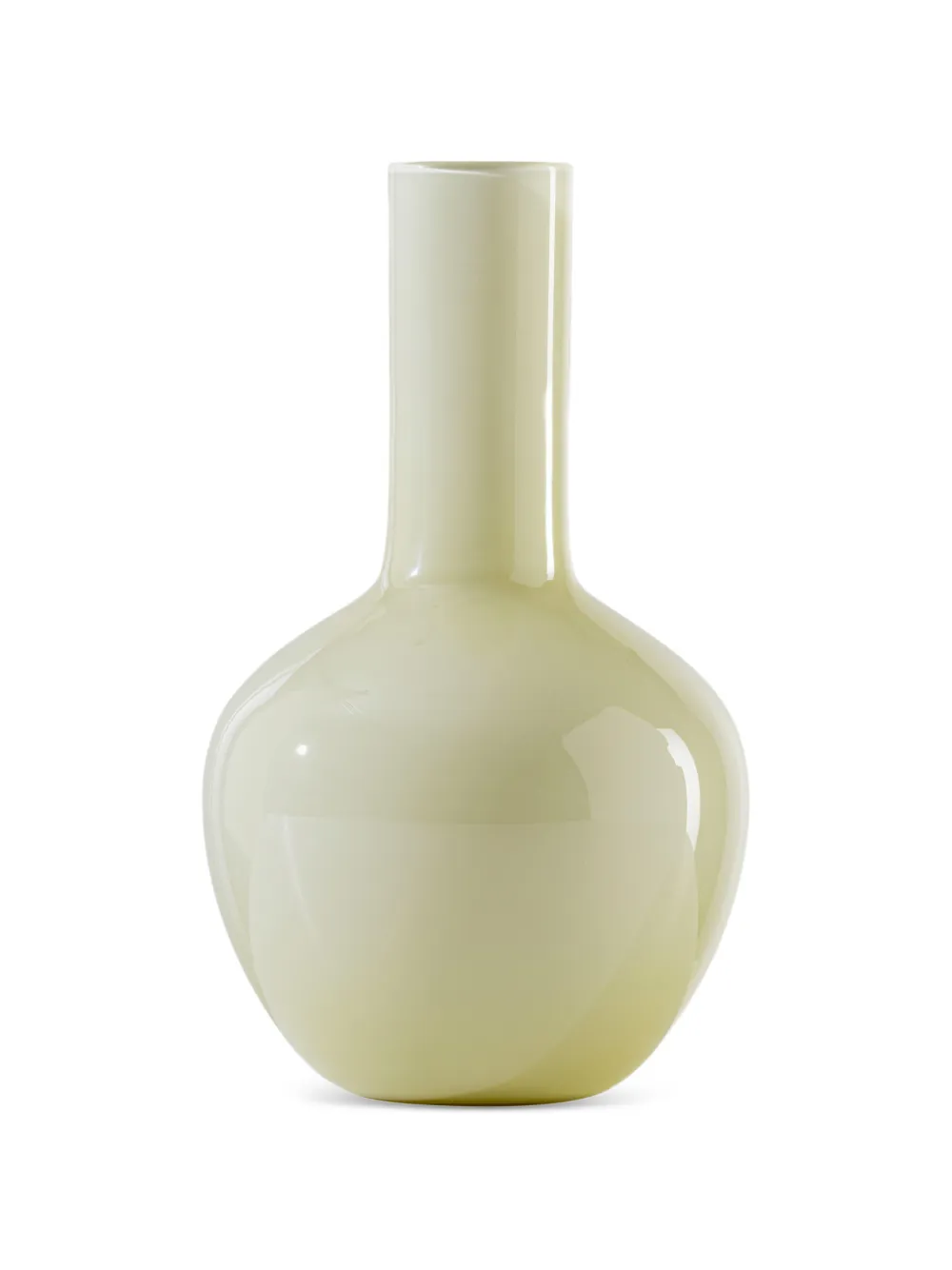 Venini Opachi glossy-finish bulbous vase - Gelb