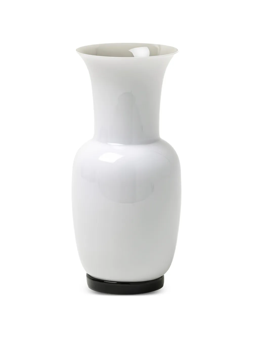 Venini Opalino contrast-base vase - Bianco