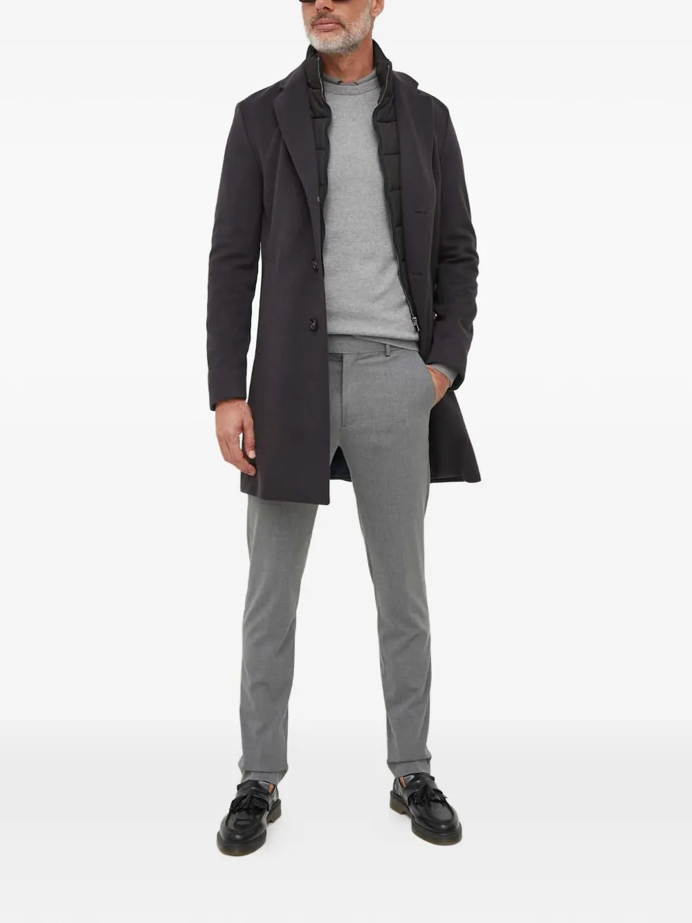 Barbour Pima trui met geborduurd logo Grijs