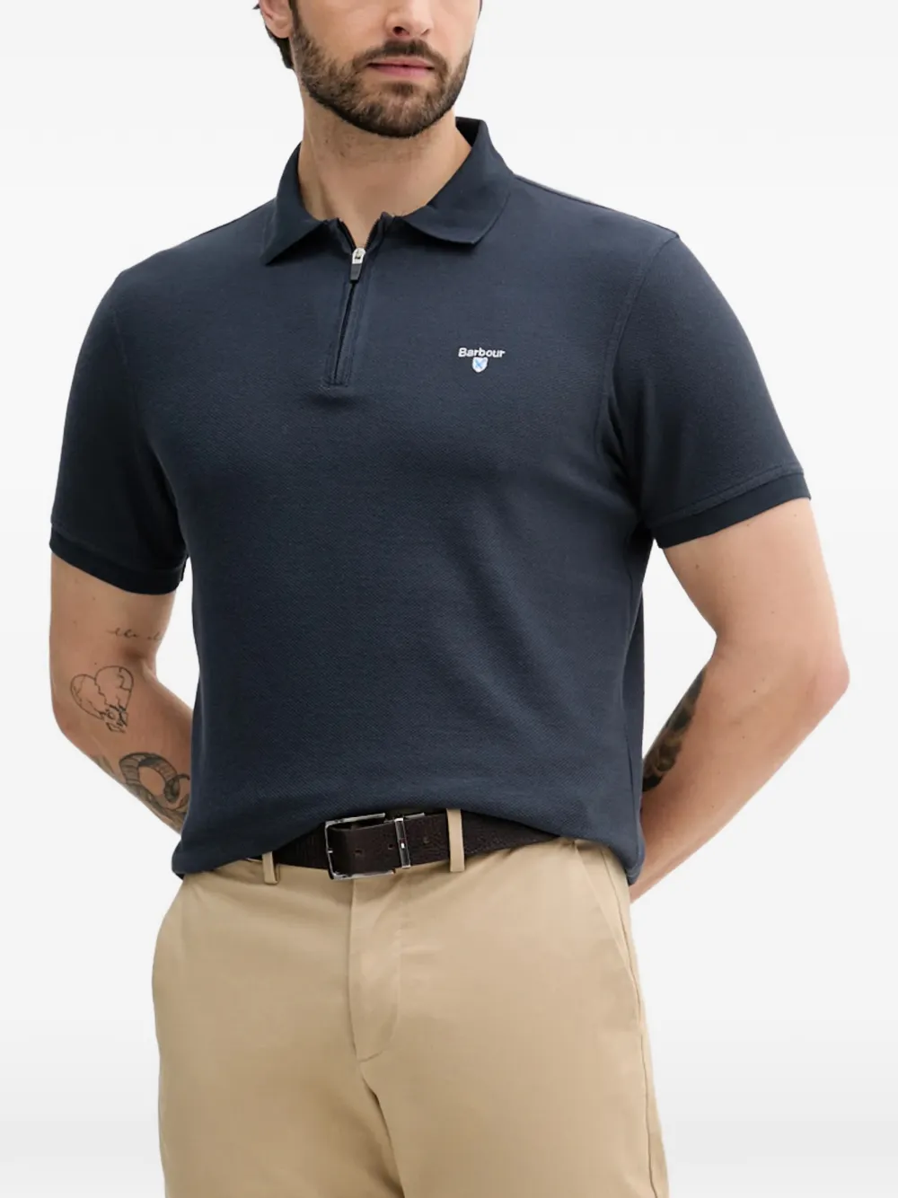 Barbour Wadworth half-zip polo shirt - Blu