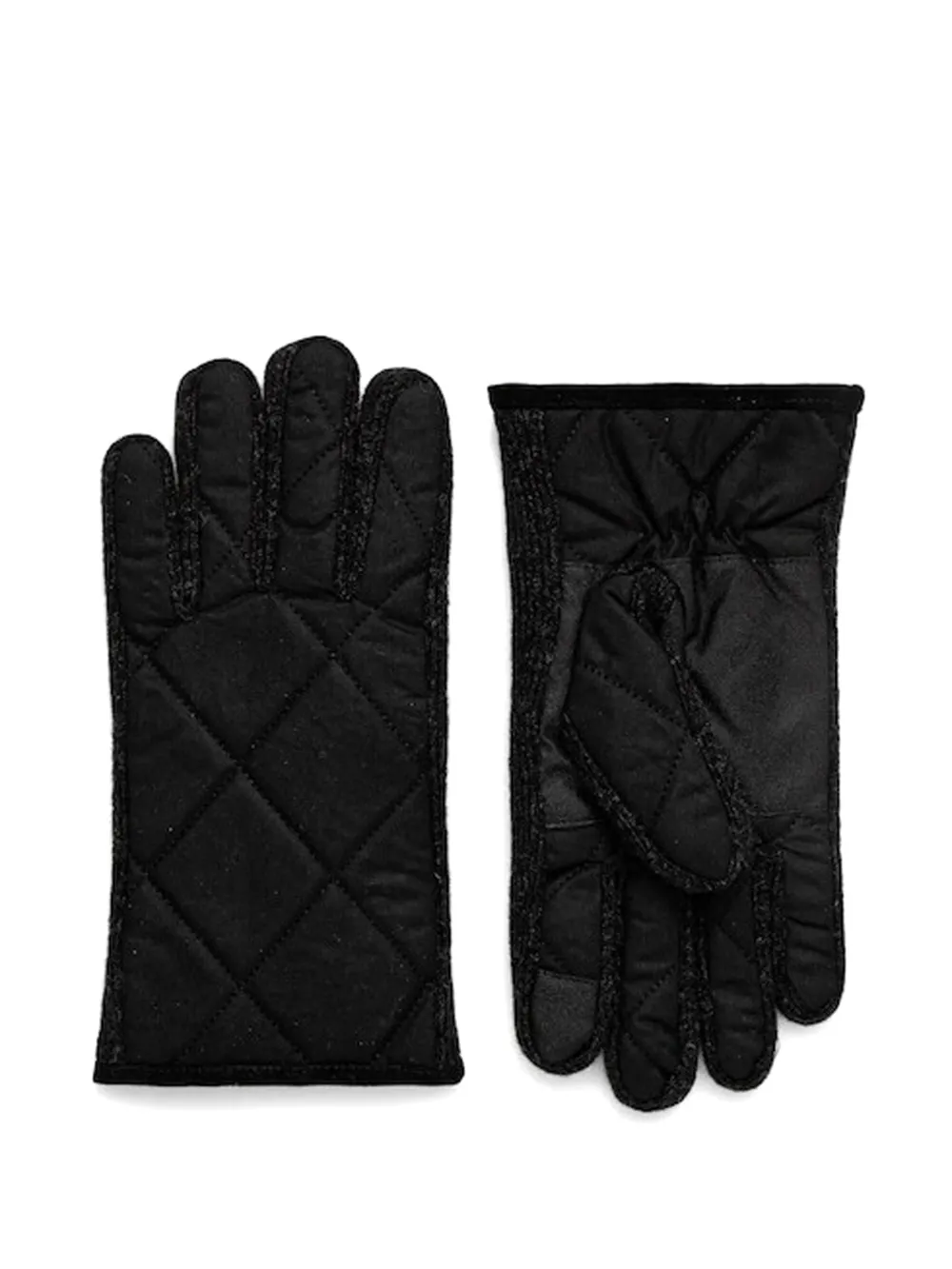 Barbour quilted-design gloves - Nero