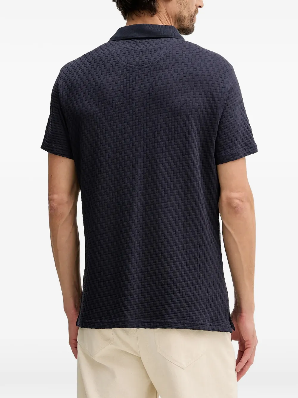 Barbour Poloshirt met textuur Blauw
