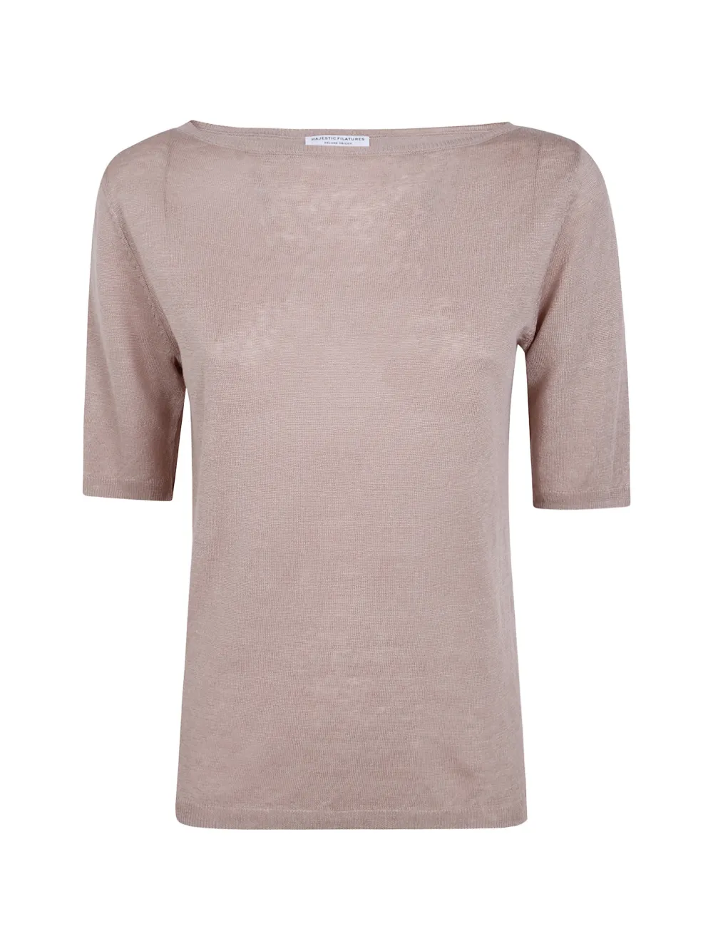 Majestic Filatures fine-knit boat-neck T-shirt - Toni neutri