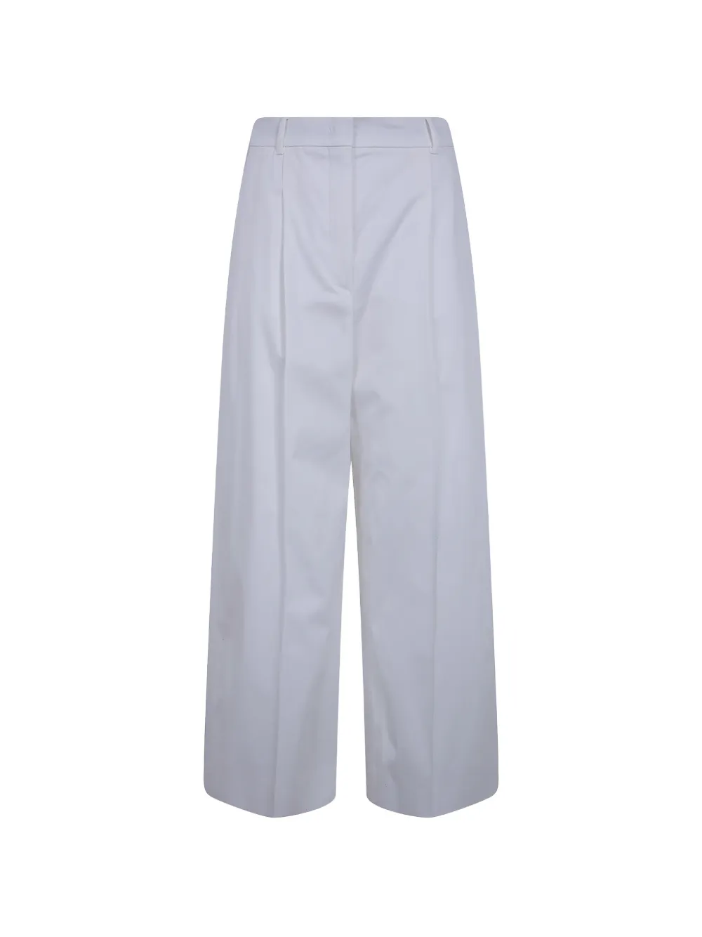Max Mara pleated wide-leg trousers - White