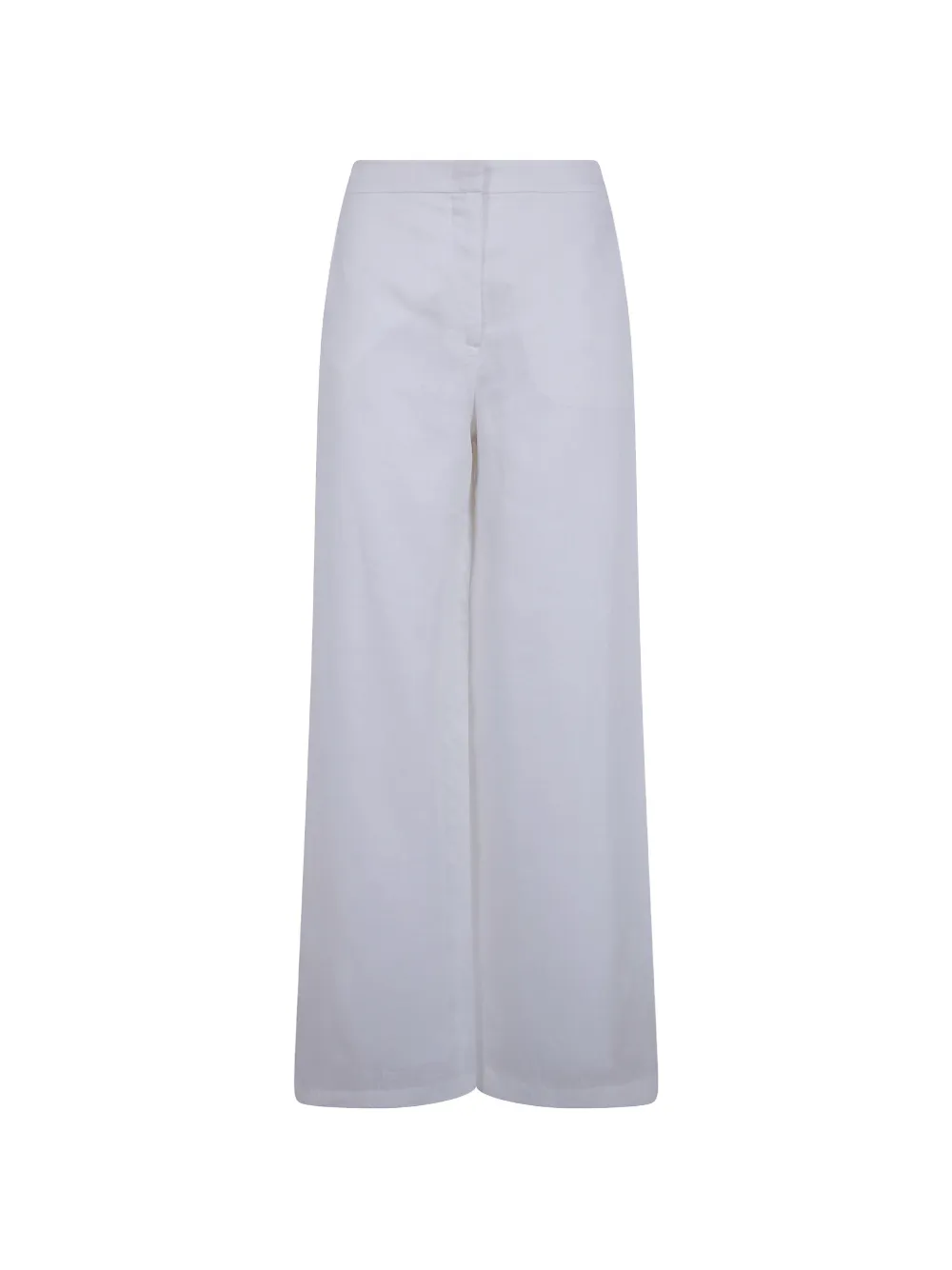 Max Mara wide-leg linen trousers - White