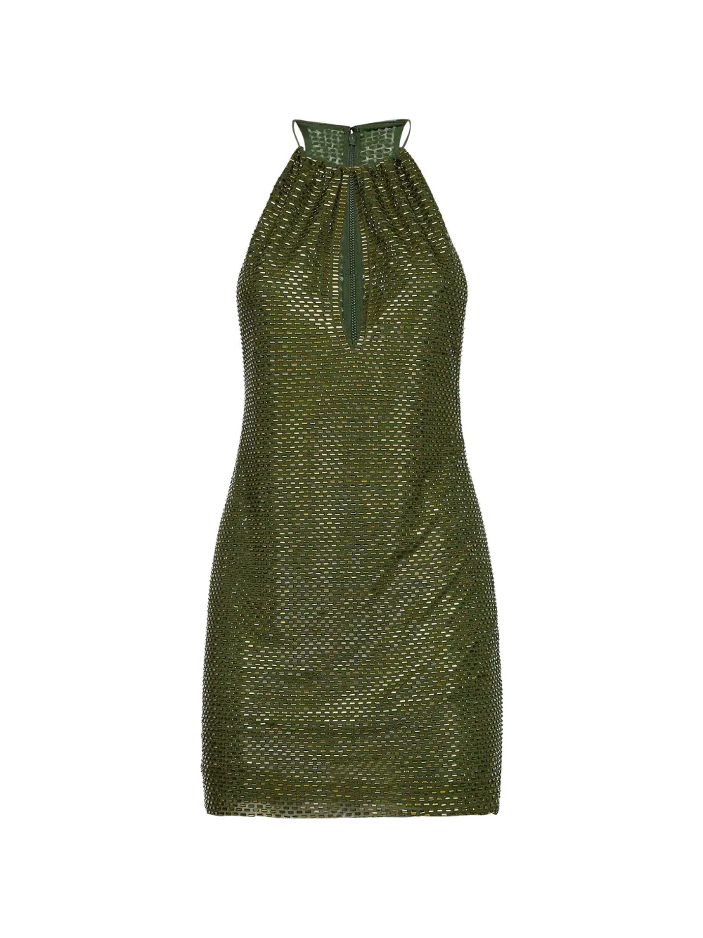Self-Portrait rhinestone tulle dress - Verde