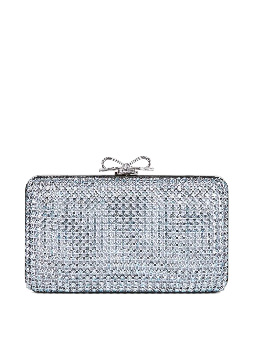 Self-portrait Crystal-embellished Clutch Bag In Blue