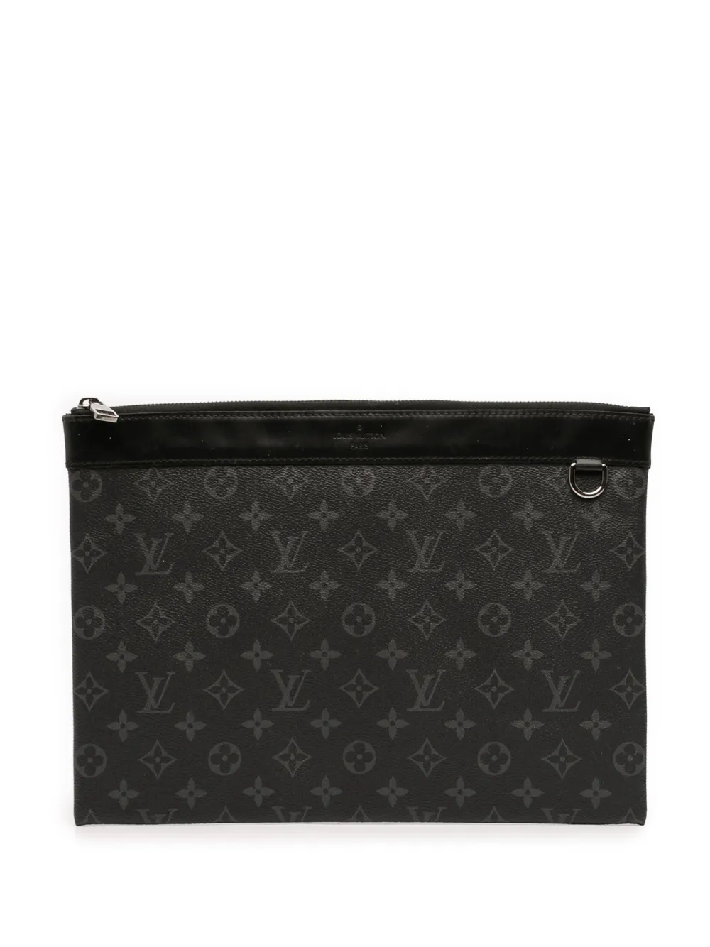 Louis Vuitton Pre-Owned 2017 Monogram Eclipse Discovery Pochette GM clutch bag - Black