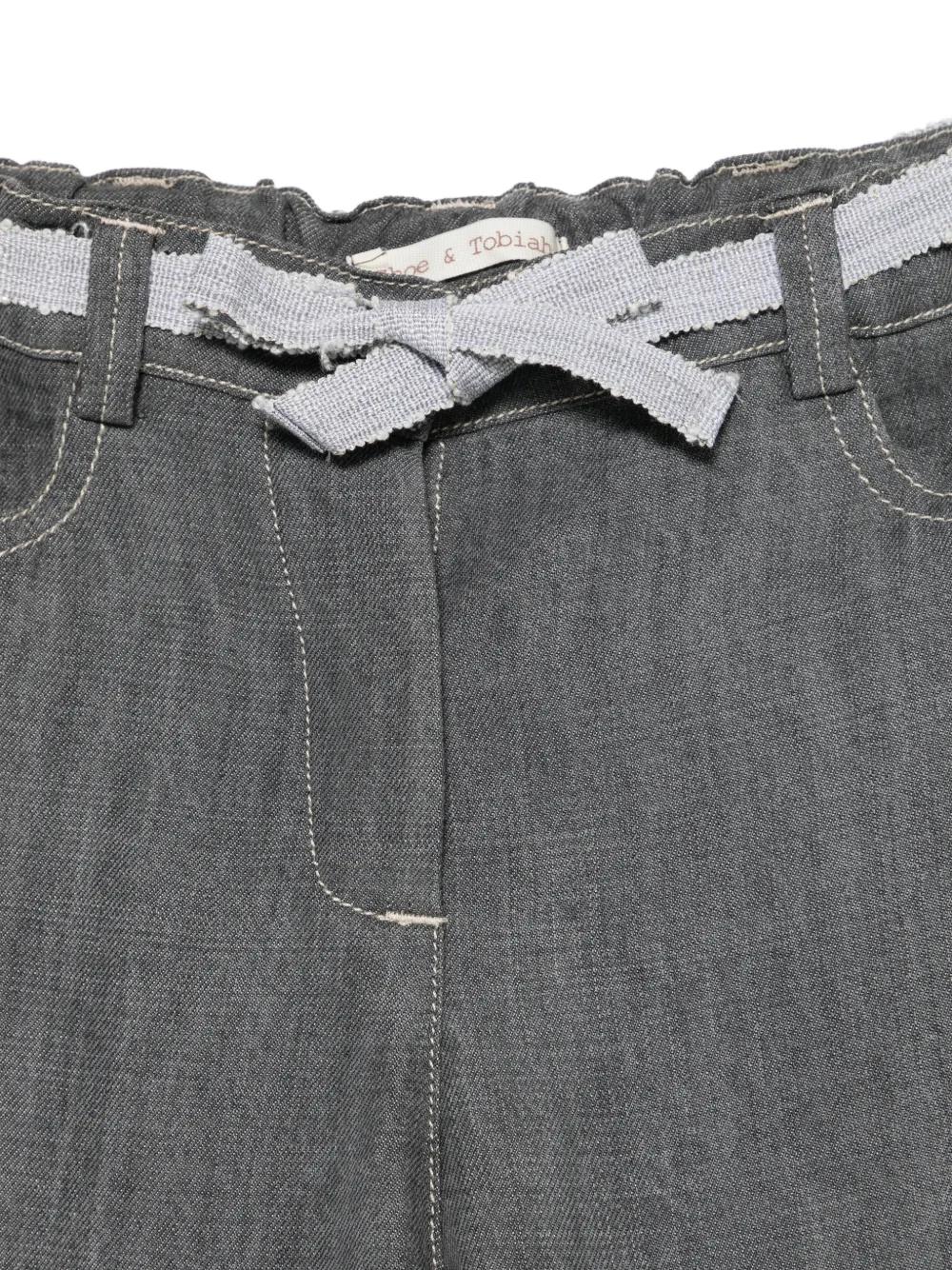 Zhoe & Tobiah Broek met strik Grijs