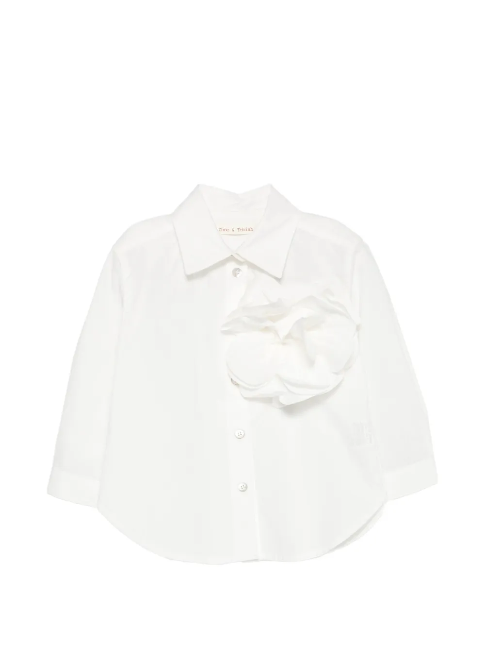 Zhoe & Tobiah flower-appliqué shirt - Bianco