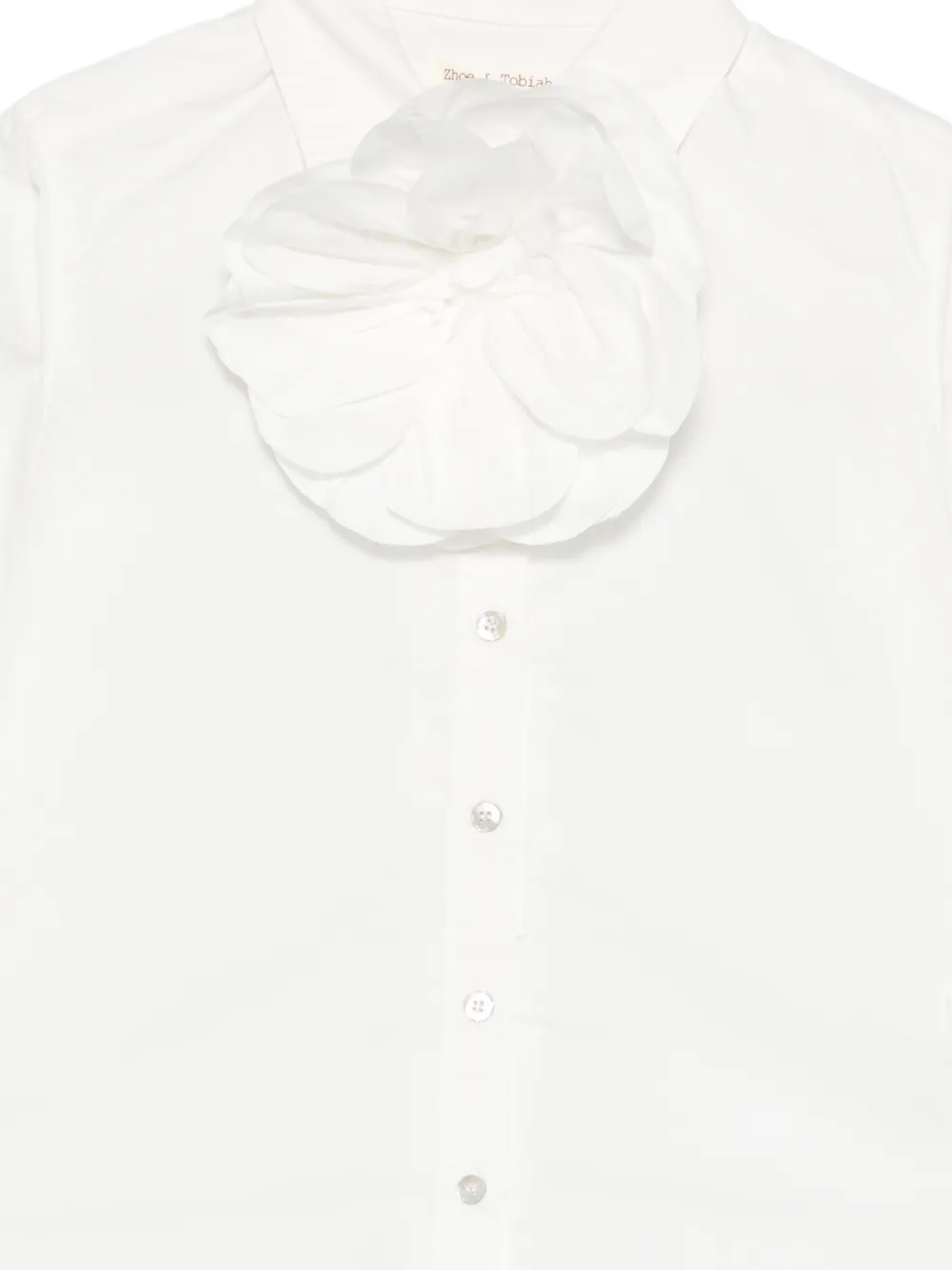 Zhoe & Tobiah Shirt met bloemdetail Wit