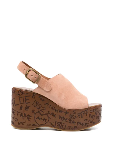 Chloé Maxime wedge buckle sandals