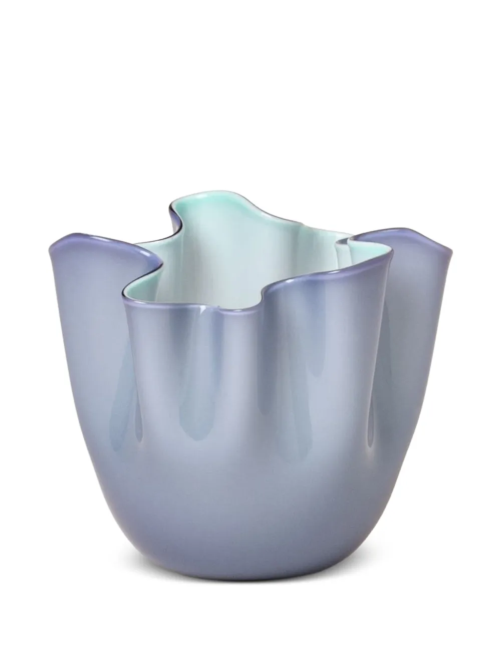Venini Fazzoletto ruffled vase - Viola