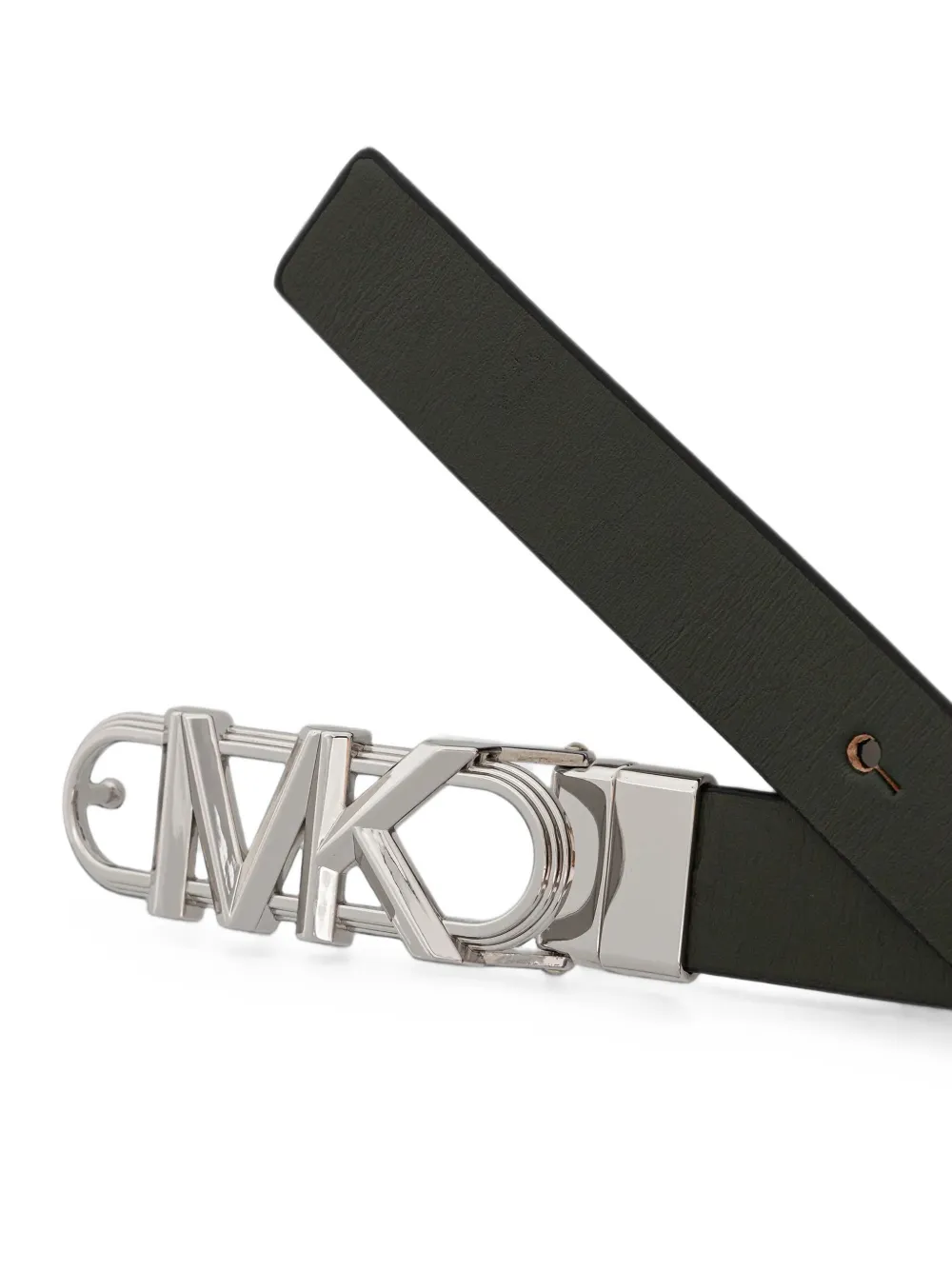 Michael Kors logo-buckle leather belt Zwart