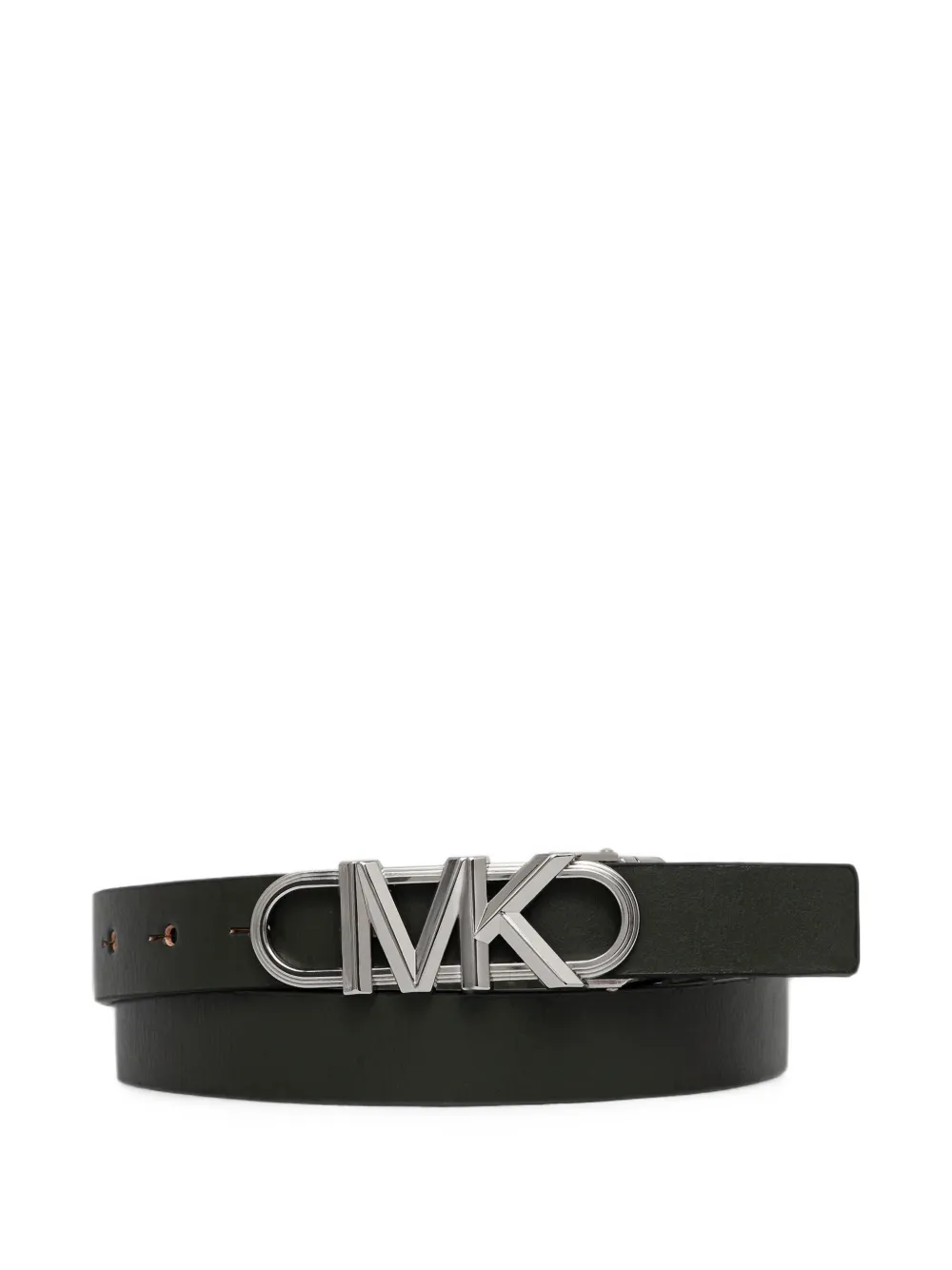 Michael Kors logo-buckle leather belt Zwart
